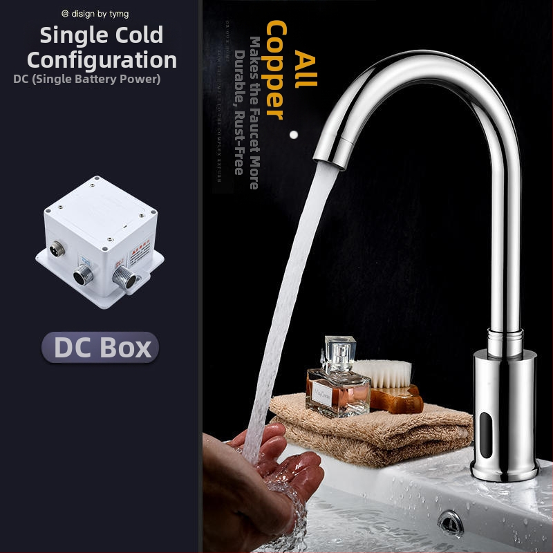 Kuhinjska slavina s indukcijskim senzorom, 2-u-1 infracrvena, vruća i hladna, Galley model, bakarna legura, G1/2 priključak, 0–80°C