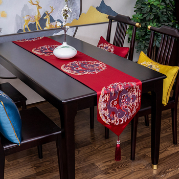 Трапезна пътека за маса за дневната – Нов китайски стил, полиестер 50/50 бленд, серия Китайски стил