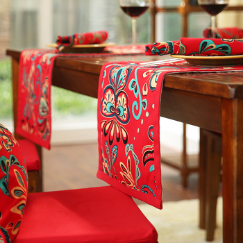 Hanshang пътека за маса в китайски стил, празничен памучен дизайн, персонализируема декорация за маса или край на леглото