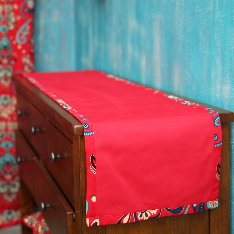Hanshang пътека за маса в китайски стил, празничен памучен дизайн, персонализируема декорация за маса или край на леглото