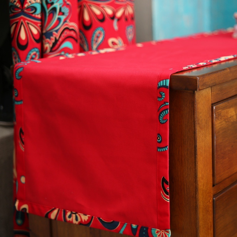 Hanshang пътека за маса в китайски стил, празничен памучен дизайн, персонализируема декорация за маса или край на леглото