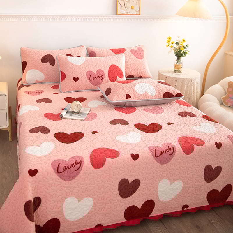 Kolmepalgaline voodipesu komplekt talveks, puuvillane, fleece vooder, taimed ja lilled muster, multikas stiil