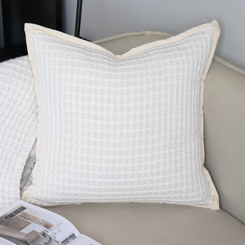 Puuvillane hotellistiili pleed geomeetrilise abstrakti mustriga, kohandatav töötlemine ja trükitud logo