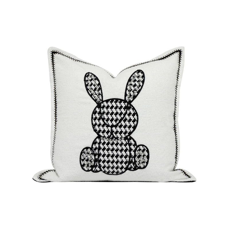 Jastučnica s uzorkom houndstooth, poliesterska tkanina, spajanje pletenje (splicing), lagani luksuzni stil, PP pamuk punjenje