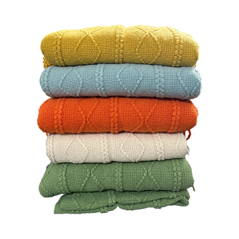 Nordijski geometrijski pleteni pokrivač za kauč, za sve sezone, težina 500–799 g, dekorativan