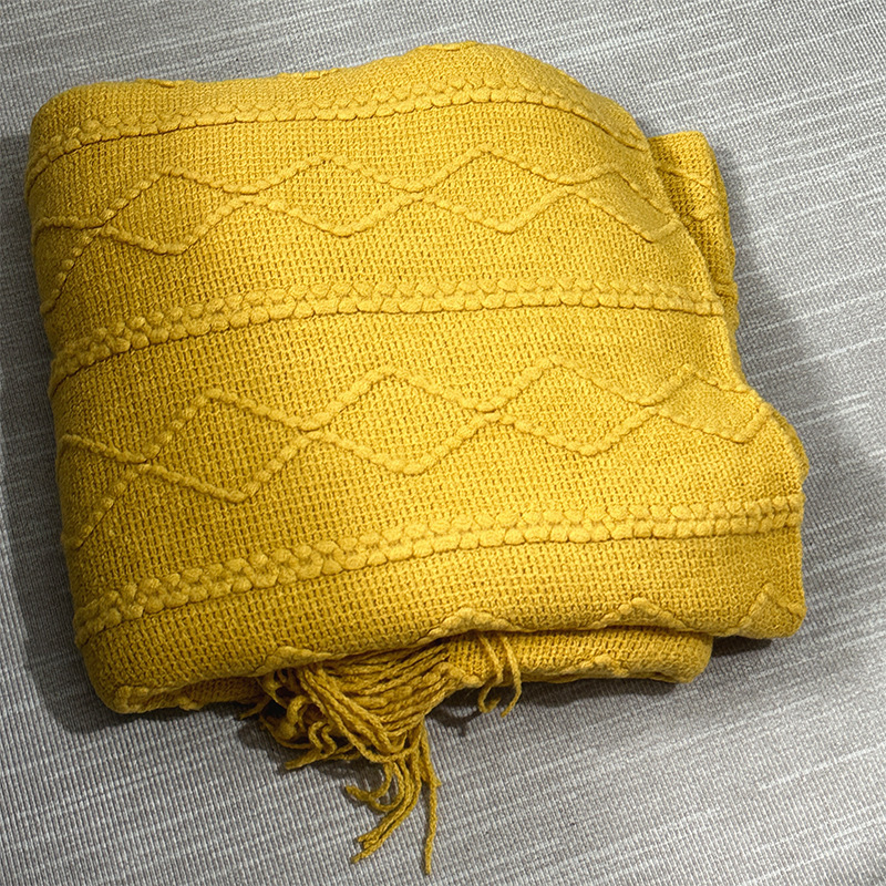 Nordijski geometrijski pleteni pokrivač za kauč, za sve sezone, težina 500–799 g, dekorativan