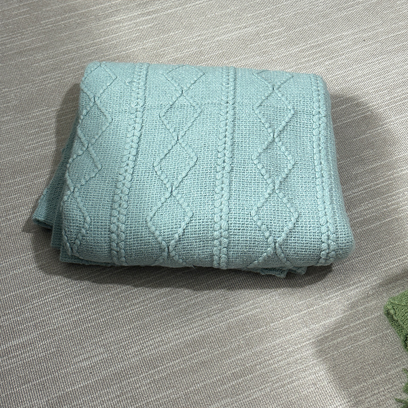 Nordijski geometrijski pleteni pokrivač za kauč, za sve sezone, težina 500–799 g, dekorativan