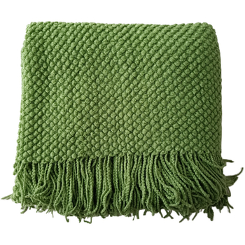 Pletena deka za kauč – jednobojni uzorak (100% akril, 500–800 g, proljeće i jesen, moderni minimalistički stil)