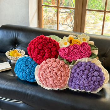 Възглавница с букет рози и флисово одеяло — полиестерно влакно, пролет-есен, модерен стил