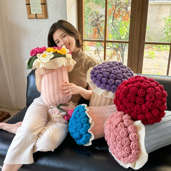 Възглавница с букет рози и флисово одеяло — полиестерно влакно, пролет-есен, модерен стил