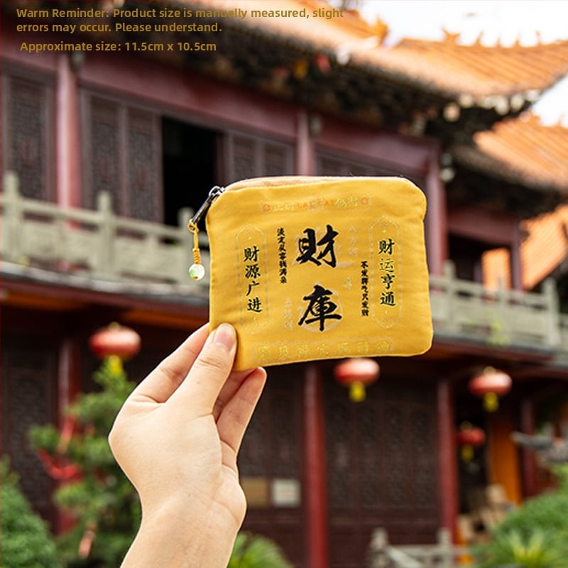 Putuo Mountain érme- és illatos zsák – Brokát, Modern művészet stílus, Félkézi és félgépi kivitelezés, Ajándék születésnapra vagy utazásra