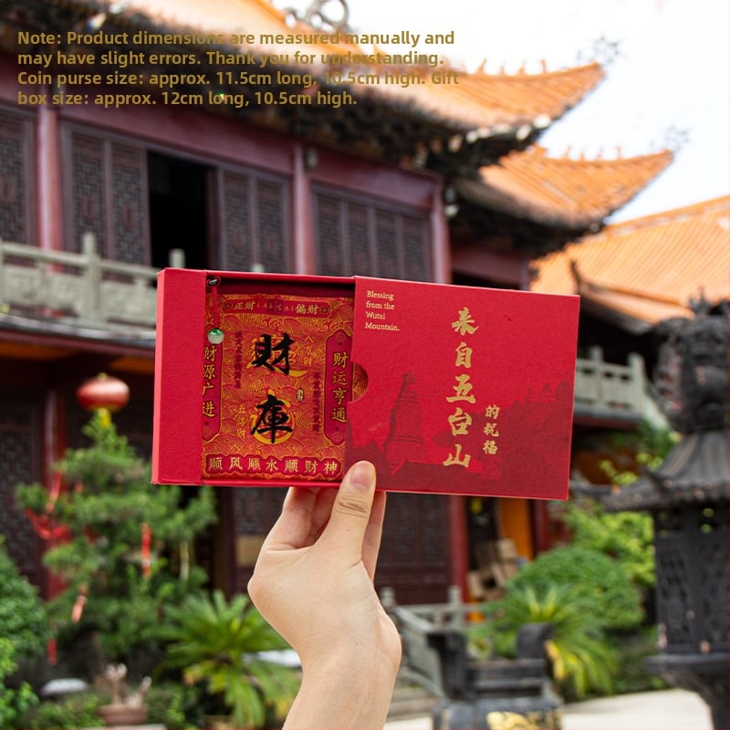 Putuo Mountain érme- és illatos zsák – Brokát, Modern művészet stílus, Félkézi és félgépi kivitelezés, Ajándék születésnapra vagy utazásra