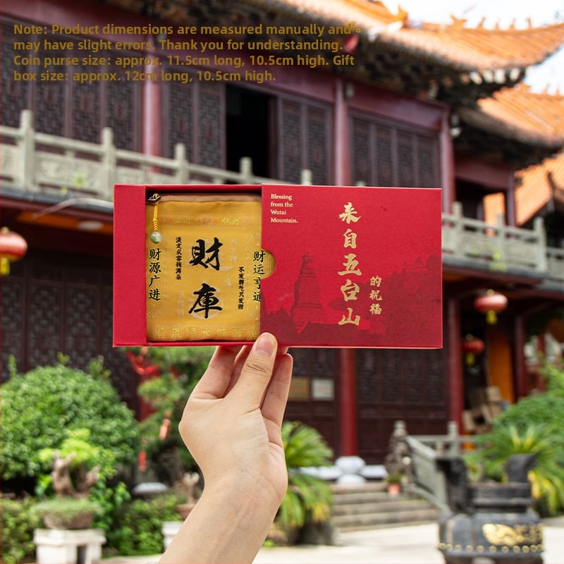 Putuo Mountain érme- és illatos zsák – Brokát, Modern művészet stílus, Félkézi és félgépi kivitelezés, Ajándék születésnapra vagy utazásra