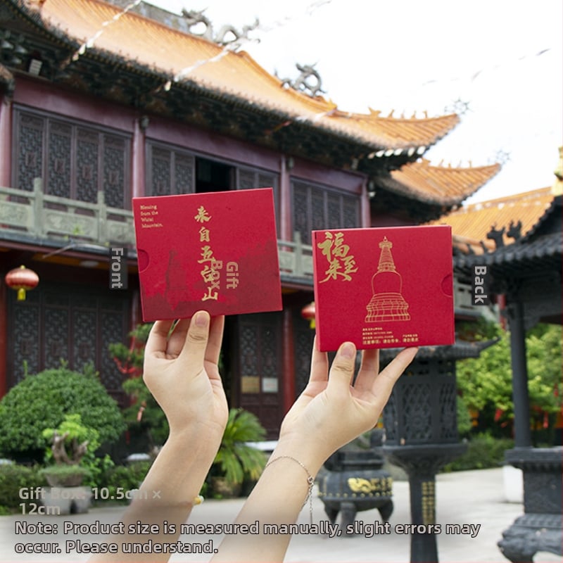 Putuo Mountain érme- és illatos zsák – Brokát, Modern művészet stílus, Félkézi és félgépi kivitelezés, Ajándék születésnapra vagy utazásra