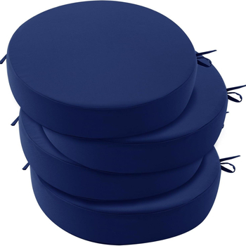 Perna rotundă pentru scaun exterior, cu curele, impermeabilă și UV-rezistentă, husă Oxford și umplutură din burete