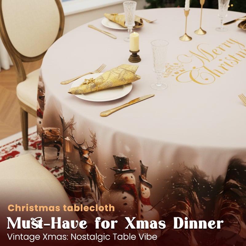 Poliesterski kružni stolnjak, vodootporan, lak za čišćenje, otisak uzorka, pogodan za restoran/dom/party/hotel