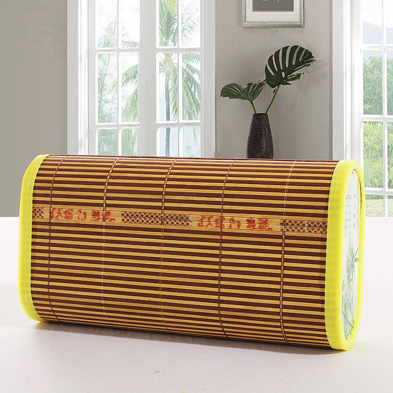 Perna cervicală cu umplutură din bambus gol, formă dreptunghiulară, înălțime 5.1–10 cm, pentru o singură persoană, greutate 0.55–1.0 kg