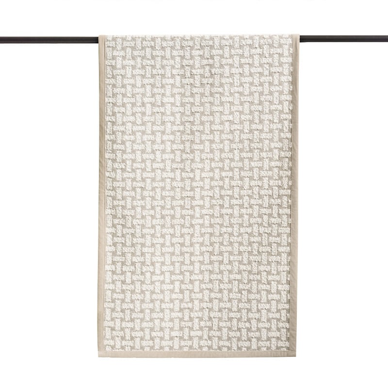 Voodi jooksja padjanditega – kaasaegne minimalistlik hotellistiil, geomeetriline abstraktne muster, logomärkide trükkimise võimalus, kvaliteetne