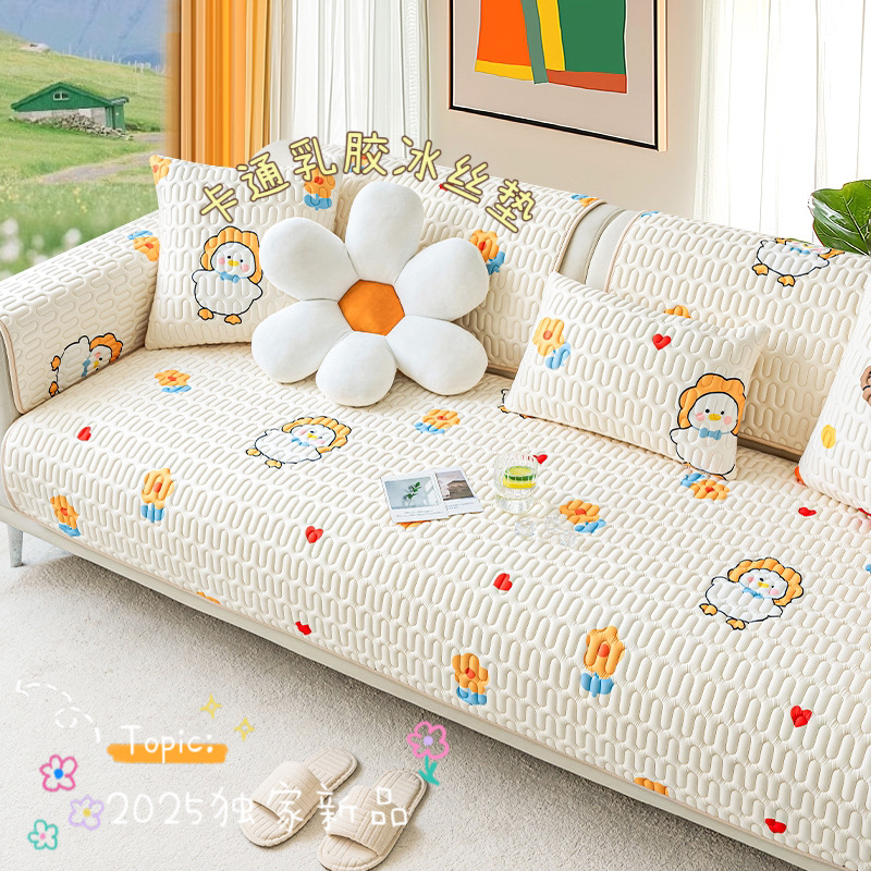 Jastuk za kauč od ledene svile, uzorak slatkih životinja, pogodna kutna sofa, jednostavan stil, tip jastuka (leden svile; uzorak slatkih životinja; kutna sofa; jednostavan stil)