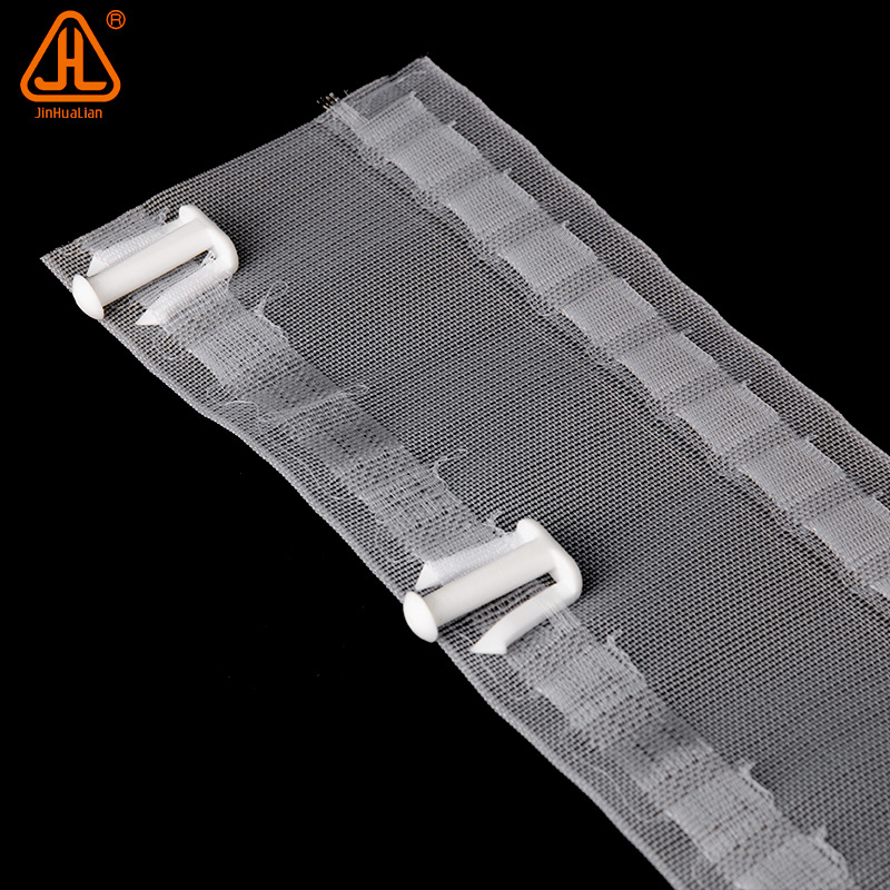 Plastična kuka za zavjese od tkanine za vješanje zavjesa; modeli JA-1, J00-1, H60-003, J50-009, H60-005; uključuje kukice i opružne klipse.