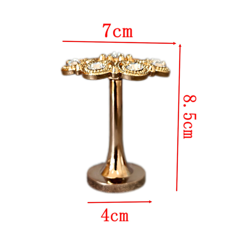 Držač za zavjese s pravim štapom, model 016, cinkovo legura + rhinestones, dodaci: vijci i gumeni čepovi, za viseće zavjese, Plum Blossom Nine Diamond Straight Hook