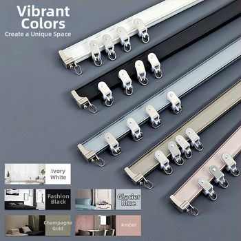 Alumínium függöny sínrendszer – L- és U- alakú görbült sínek, felső oldali rögzítés, teleszkópos görgő, egyenes sín vezető, dupla pálya, csendes működés