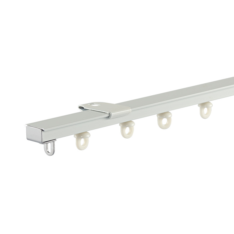 Alumínium függöny sínrendszer – L- és U- alakú görbült sínek, felső oldali rögzítés, teleszkópos görgő, egyenes sín vezető, dupla pálya, csendes működés