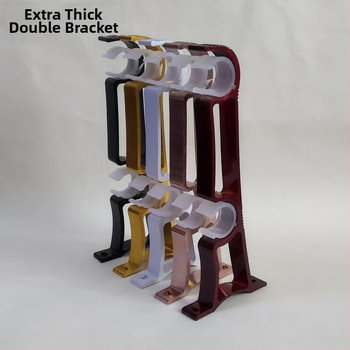 Függönyrúds tartó, oldalsó felszerelés, vastagított alumíniumötvözet, kettős konzol, modern stílus