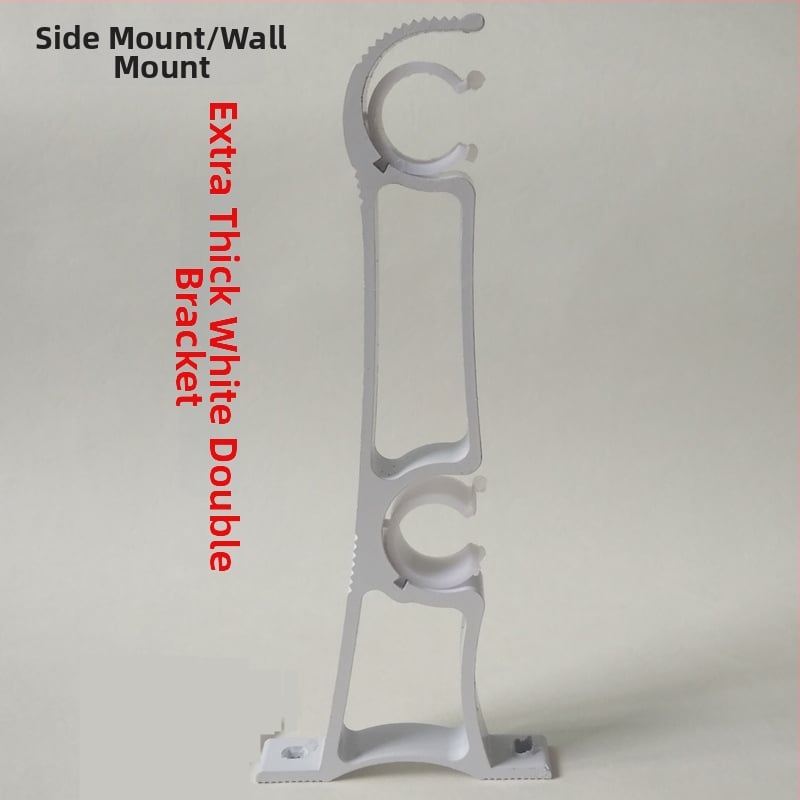 Függönyrúds tartó, oldalsó felszerelés, vastagított alumíniumötvözet, kettős konzol, modern stílus