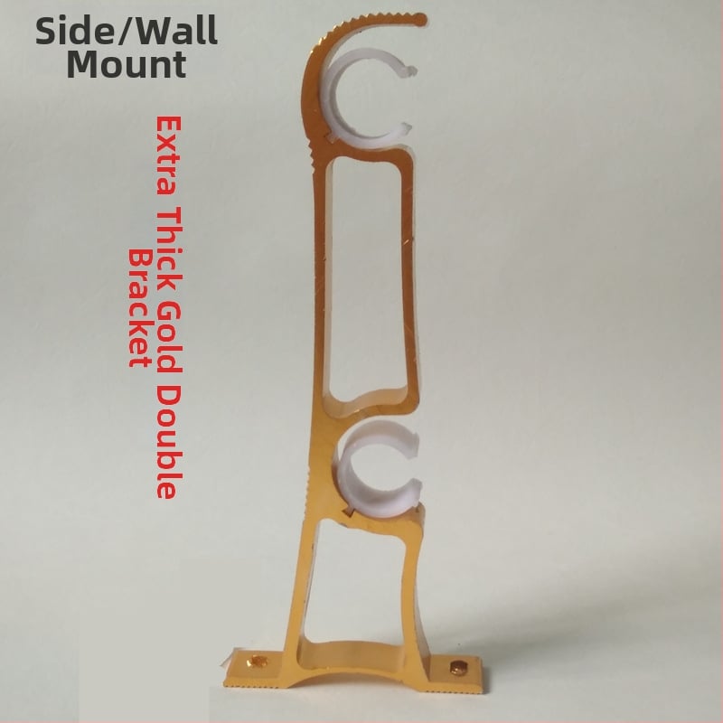 Függönyrúds tartó, oldalsó felszerelés, vastagított alumíniumötvözet, kettős konzol, modern stílus