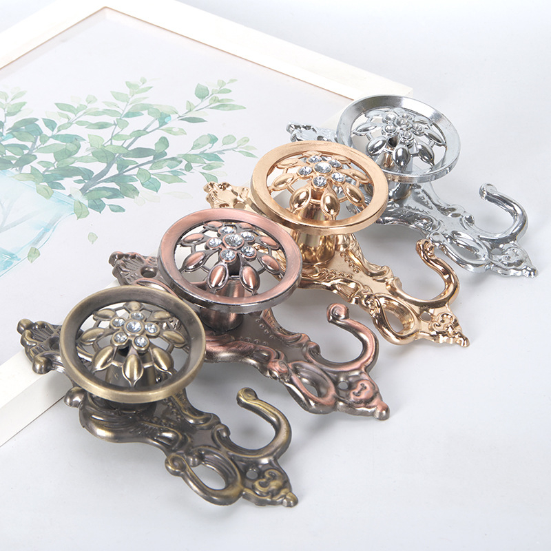 Alumīnija aizkaru sienas āķis, ķīniešu klasiskā stila, aizkaru piederumi