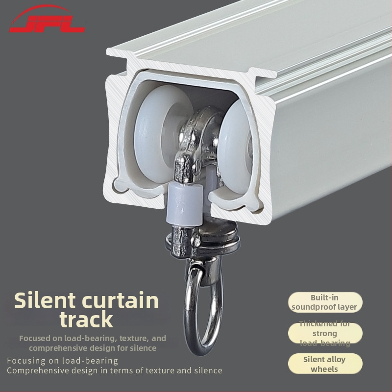 Závesná dráha z hliníkovej zliatiny s dvojitou dráhou, tichý chod, vrchná montáž