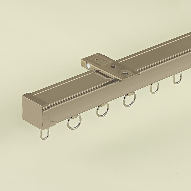 Alumínium ötvözetből készült dupla sínes függönyrúd, csendes futás, felső szerelés