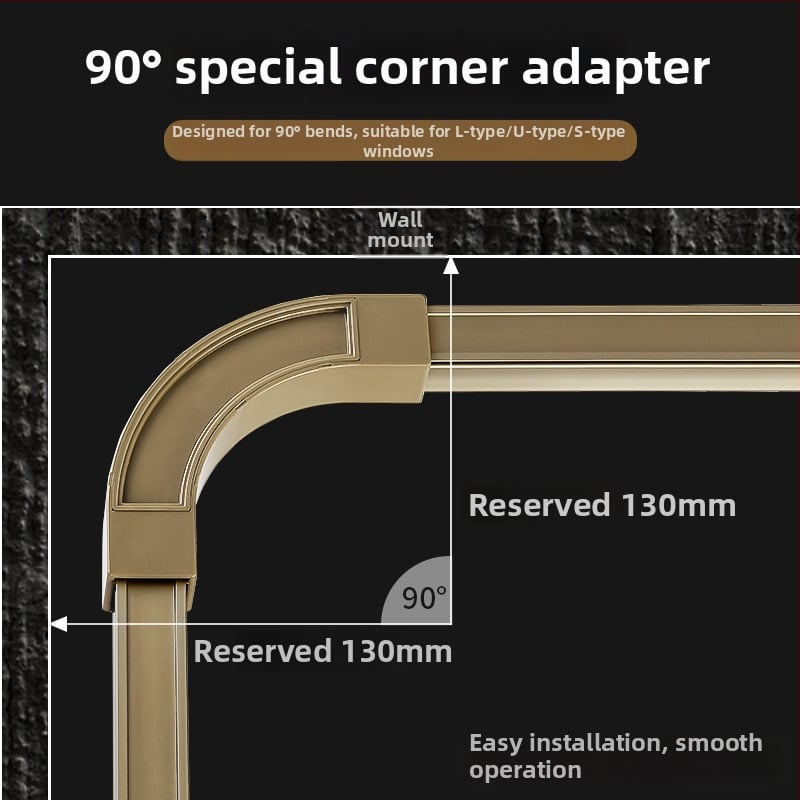 Alumínium ötvözetből készült dupla sínes függönyrúd, csendes futás, felső szerelés