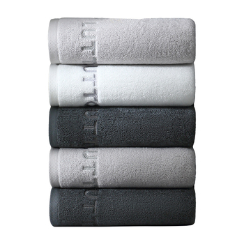 Set ručnika od 100% pamuka, za lice i za kupanje, 32s pređa, izvezeni detalji, visoka i niska vlakna, težina 120–140 g