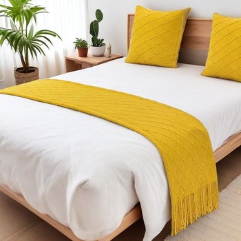 Покривка за легло за хотели и къщи за гости — прост модернистичен стил; 210–220 g/m², еднотонен модел, Спално бельо: одеяла и флисови одеяла