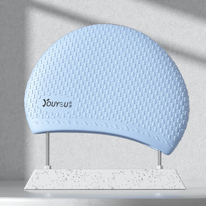 Силиконова шапка за плуване за дълга коса – водоустойчива, защита на ушите, за възрастни, професионална