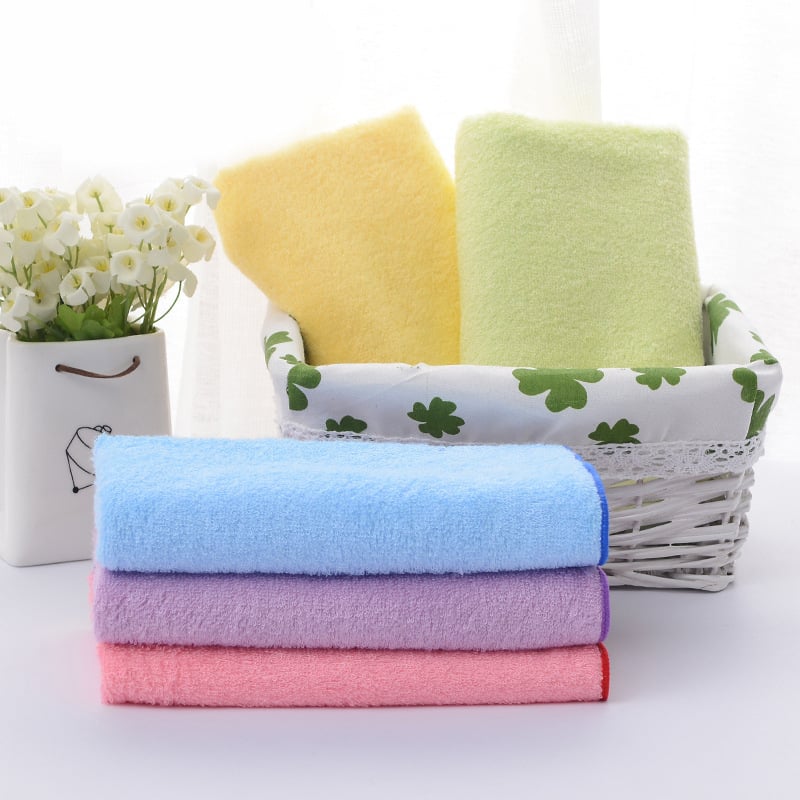 Ručnik za lice od bambusovih vlakana s izšivanjem, Jacquard tkanina, 16s pređa, 80–100 g