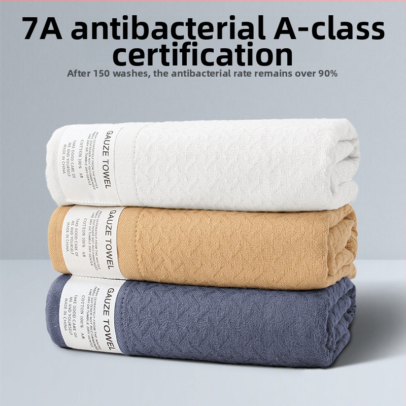 Ručnik za lice od pamucne gaze, antibakterijski, 32 vlakana, ravna tkanina, 100–120 g