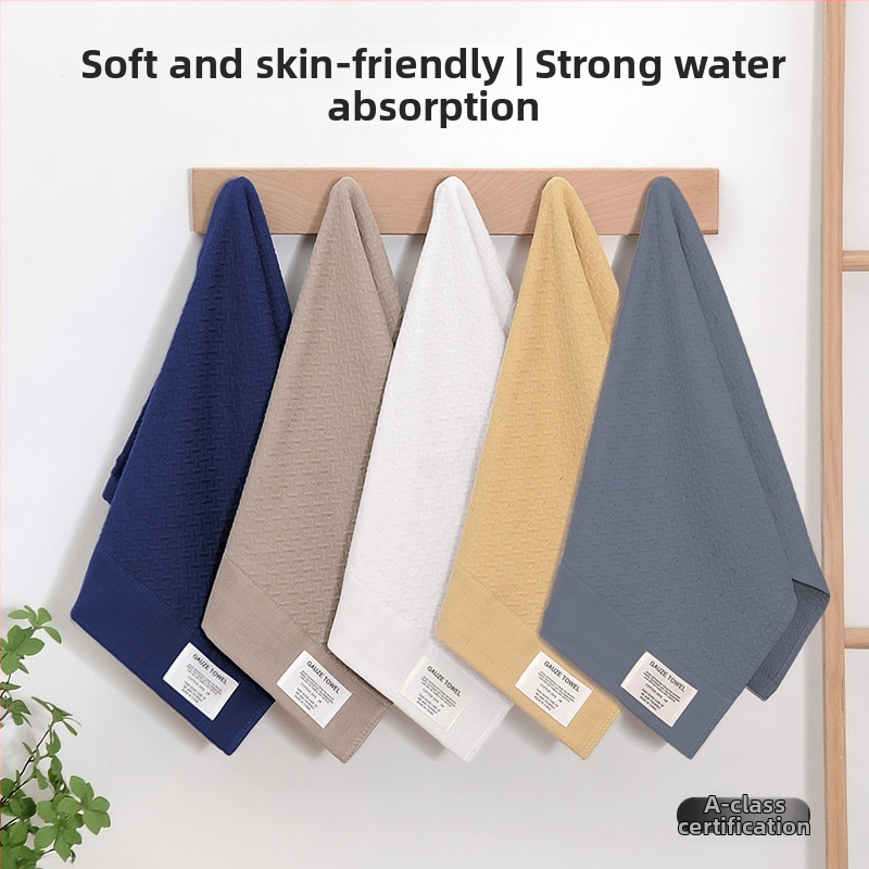 Ručnik za lice od pamucne gaze, antibakterijski, 32 vlakana, ravna tkanina, 100–120 g