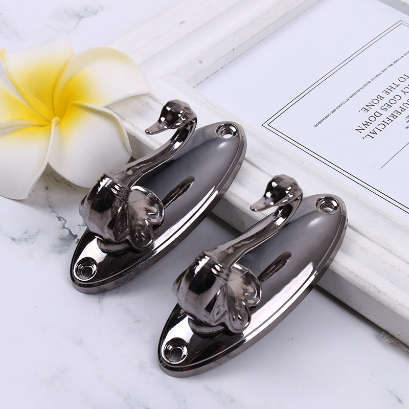 Γάντζος τοίχου για κουρτίνες - Κράμα, Μοντέλο LHQG-39, Περιλαμβάνονται βίδες, Κατάλληλο για όλους τους τύπους κουρτινών