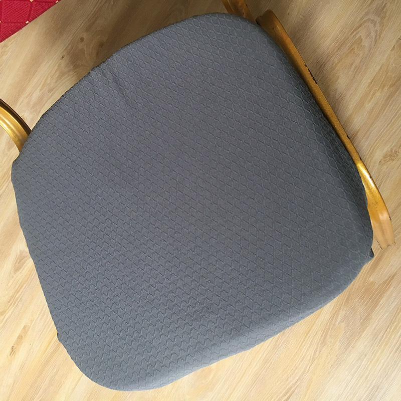 Waffle serija: debeli rastezljivi žakard navlaka za jastučić sjedala hotelskih blagovaonskih stolica, navlaka za sjedalo i stolicu, navlaka za blagovaonsku stolicu