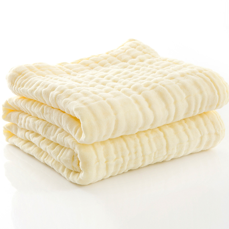 Novorođena gazna ručnik za kupanje, 6-slojna pamuk vlakna, super mekana i upijajuća dječja deka (Materijal: 100% pamuk; Tehnologija pređe: Ply; Sadržaj pamuka: 96–100%; Logotip tiskanje: dostupno; Prilagodba: moguća)