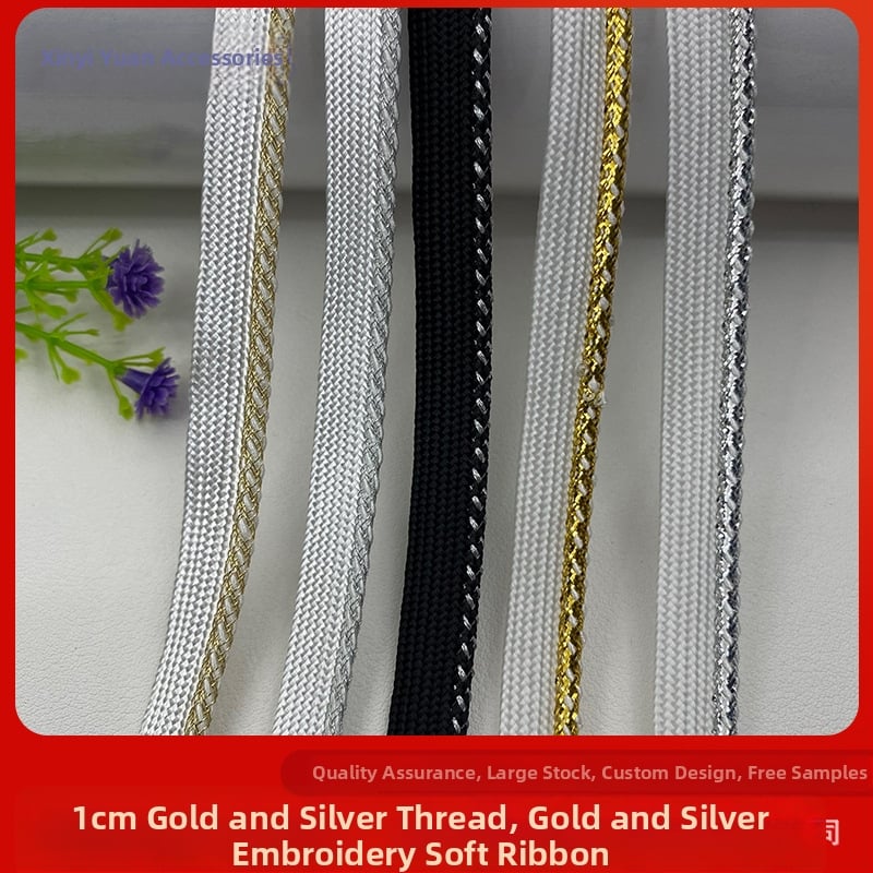 Csillogó piping szalag dekoratív rész ruhákhoz, párnákhoz, függönyökhöz, táskákhoz, cipőkhöz és sapkákhoz — HY2250