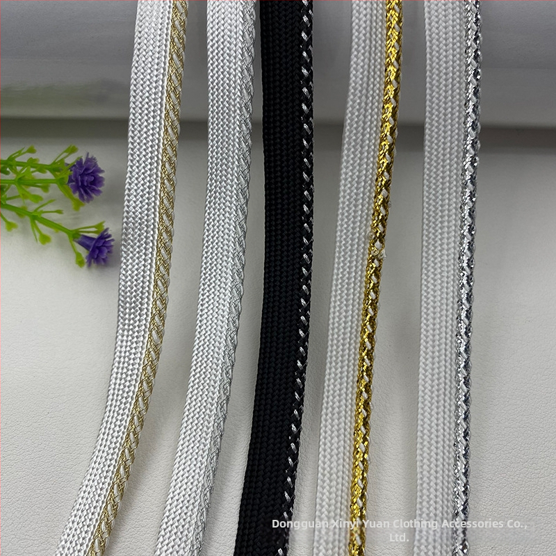 Csillogó piping szalag dekoratív rész ruhákhoz, párnákhoz, függönyökhöz, táskákhoz, cipőkhöz és sapkákhoz — HY2250