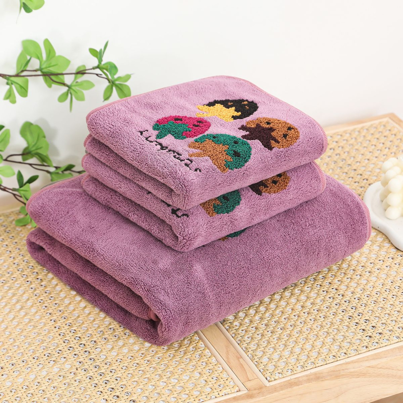 Σετ πετσέτες μπάνιου και προσώπου από φλίς κοράλλι, 460 g, απλό ύφασμα, δυνατή εκτύπωση λογότυπου, συσκευασία δώρου