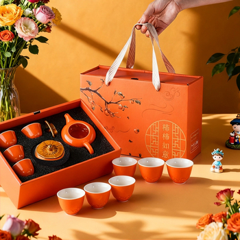 Κεραμικό σετ τσαγιού, υπό γλάστωση επίστρωση, ανθεκτικό σε υψηλές θερμοκρασίες, για 4 άτομα, σετ δώρου