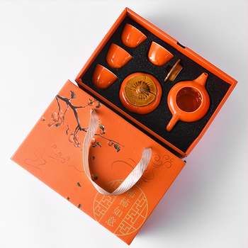 Κεραμικό σετ τσαγιού, υπό γλάστωση επίστρωση, ανθεκτικό σε υψηλές θερμοκρασίες, για 4 άτομα, σετ δώρου