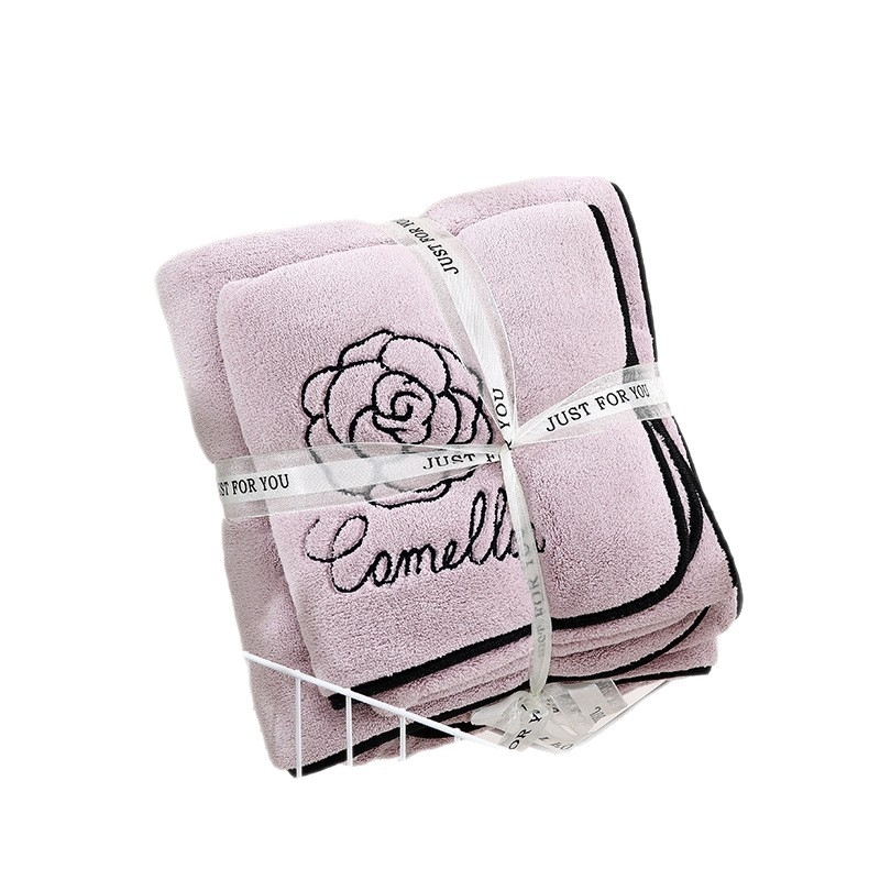 Koralni pliš ručnik u darovnoj kutiji, 1300 g, vez, šivanje i jednostavno tkanje, tisk loga dostupan