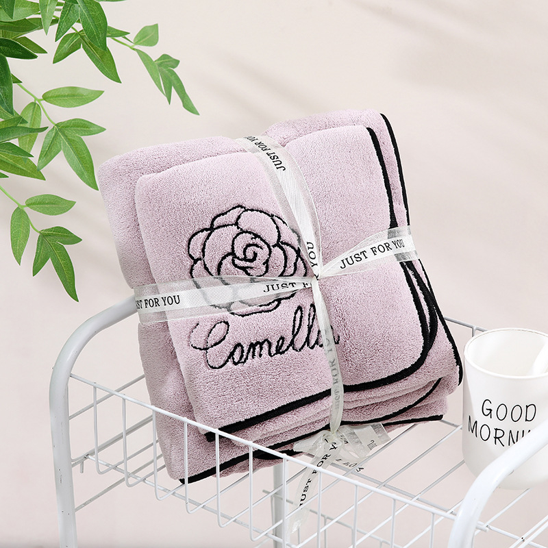 Koralni pliš ručnik u darovnoj kutiji, 1300 g, vez, šivanje i jednostavno tkanje, tisk loga dostupan